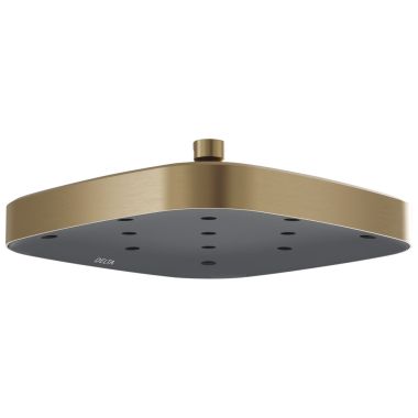 Click here to see Delta ISH1118-CZ Delta 10” Square Single Function Raincan Showerhead, H2Okinetic, 2.12 GPM, Champagne Bronze - ISH1118-CZ