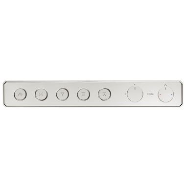 Click here to see Delta T87705 Delta MagnaChoice High Flow Push Button Thermostatic Valve Trim, 5 Outlet, Polished Chrome - T87705