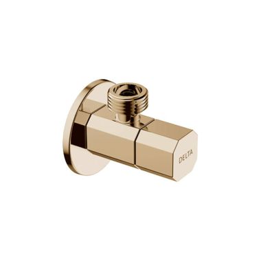 Click here to see Delta IAO36005-PG Delta Rectangular Quarter-Turn Angle Valve with Flange, Polished Gold -  IAO36005-PG