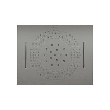 Click here to see Delta ISH1114-KS Delta MagnaFlow Multi-Function RainCan Showerhead with H2Okinetic Technology and Cascade Flow, Touch-Clean, Black Stainless - ISH1114-KS