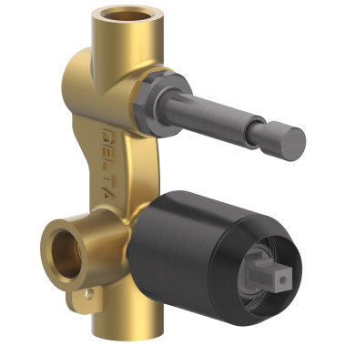 Click here to see Delta R85300-BL Delta Rough-In w/ Push Button Diverter, Matte Black - R85300-BL