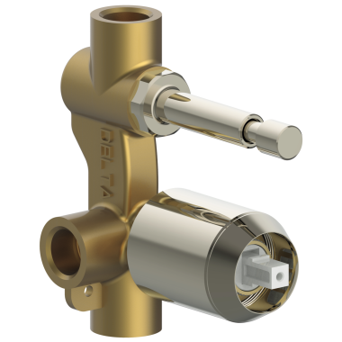 Click here to see Delta R85300-PN Delta Rough-In w/ Push Button Diverter, Polished Nickel - R85300-PN