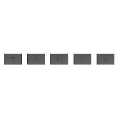 Click here to see Delta RP200024BL Delta MagnaChoice Modern Thermostatic Trim Horizontal Square Button Kit, Matte Black - RP200024BL