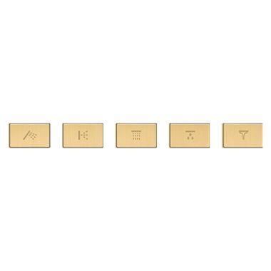 Click here to see Delta RP200024CZ Delta MagnaChoice Modern Thermostatic Trim Horizontal Square Button Kit, Champagne Bronze - RP200024CZ