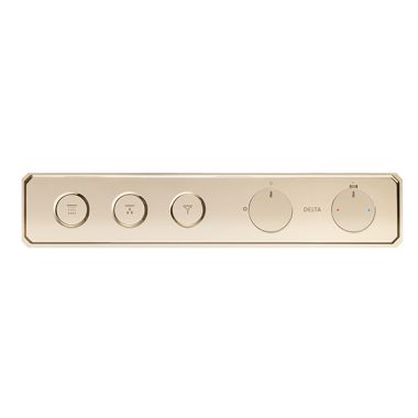 Click here to see Delta T87703-PN Delta MagnaChoice High Flow Push Button Thermostatic Valve Trim, 3 Outlet, Polished Nickel - T87703-PN