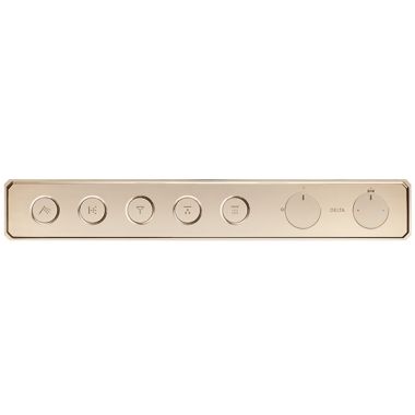 Click here to see Delta T87705-PN Delta MagnaChoice High Flow Push Button Thermostatic Valve Trim, 5 Outlet, Polished Nickel - T87705-PN