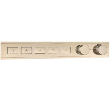 Click here to see Delta T77705-PN Delta MagnaChoice High Flow Push Button Thermostatic Trim with Five Outlets, Polished Nickel - T77705-PN