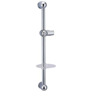Click here to see Delta S185-CH Delta Universal 23” Wall Bar with Adjustable Slide Hand Shower Holder, Soap Dish, Chrome - S185-CH