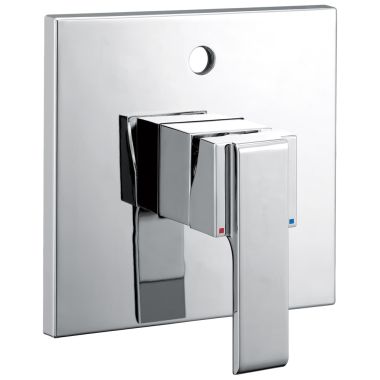 Click here to see Delta T85367 Dela Ara Square Valve Trim with Diverter with Metal Lever Handle, ADA, Chrome - T85367 