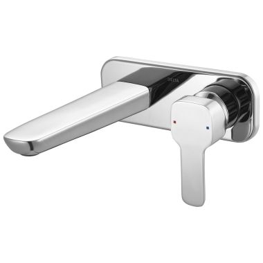 Click here to see Delta T31339-WL Delta Kami Single Handle Wall-Mount Bathroom Faucet Trim with Swivel Aerator, Polished Chrome - T31339-WL