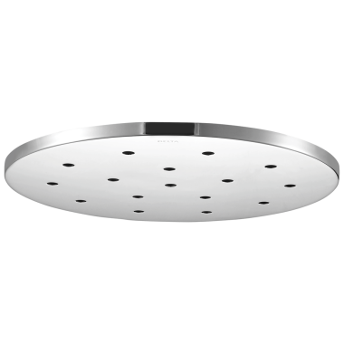 Click here to see Delta ISH1501-H2O Delta 14” Round Single Function Raincan Showerhead, H2Okinetic, Polished Chrome - ISH1501-H2O