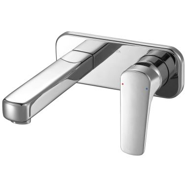 Click here to see Delta T31440-WL-SQ Delta Ixa Jive Single Handle Wall Mount Lavatory Faucet, Lever Handle, Polished Chrome - T31440-WL-SQ
