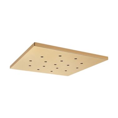 Click here to see Delta ISH1502-H2O-CZ Delta 14” Square Single Function Raincan Showerhead, H2Okinetic, Champagne Bronze - ISH1502-H2O-CZ