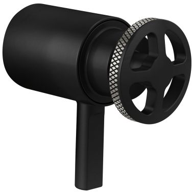 Click here to see Brizo HW6032-BLSL Brizo Litze Wheel/Notch Lever Handle Kit with Textural Knurling Detail for Litze Thermostatic Valve Trim , ADA, Matte Black/Brilliance Luxe Steel - HW6032-BLSL