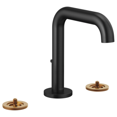 Click here to see  65332LF-BLLHP Brizo Litze Two-Handle Widespread Lavatory Faucet, Less Handles, 1.5 GPM, Matte Black - 65332LF-BLLHP