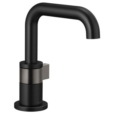 Click here to see Brizo 65035LF-BLSL Brizo Litze One-Handle Bathroom Faucet with Ceramic Cartridge, Single-Hole, 1.5 GPM, Less Drain, Matte Black/Brilliance Luxe Steel - 65035LF-BSLL