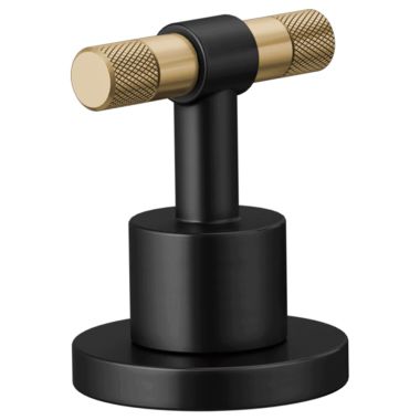 Click here to see Brizo HL5333-BLGL-NM Brizo T-Lever Handle Kit for Litze Widespread Lavatory Faucet, ADA, No Mark, Matte Black/Brilliance Luxe Gold - HL5333-BLGL-NM