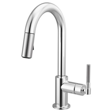 Click here to see Brizo 63943LF-PC Brizo Litze Pull-Down Prep Faucet with Arc Spout - Knurled Handle, 1.8 GPM, Polished Chrome - 63943LF-PC
