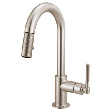 Click here to see Brizo 63943LF-SS Brizo Litze Pull-Down Prep Faucet with Arc Spout - Knurled Handle, 1.8 GPM, Stainless - 63943LF-SS