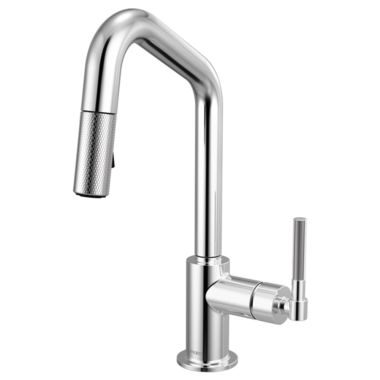Click here to see Brizo 63963LF-PC BRIZO 63963LF-PC LITZE PULL-DOWN PREP FAUCET W/ ANGL SPOUT KNURLED HANDLE - CHROME