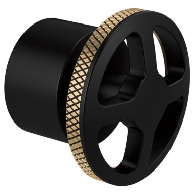 Click here to see Brizo HW7032-BLGL BRIZO HW7032-BLGL LITZE ONE-HANDLE FREESTANDING TUB FILLER WHEEL HNDL KIT- MATTE BLK/LUXE GOLD