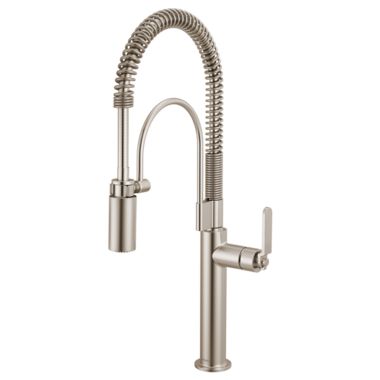 Click here to see Brizo 63344LF-SS Brizo Litze Semi-Professional Kitchen Faucet - Industrial Handle, MagneDock, 1.8 GPM, Stainless Steel - 63344LF-SS
