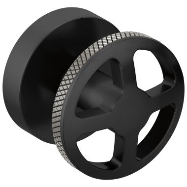 Click here to see Brizo HW70432-BLSL Brizo Wheel Handle Kit for Litze Two Handle Wall Mount Tub Filler, Matte Black/Brilliance Luxe Steel - HW70432-BLSL