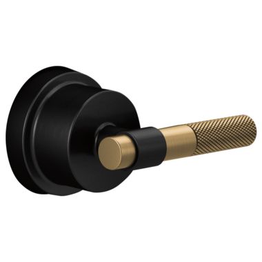 Click here to see Brizo HL6633-BLGL Brizo T-Lever Handle Kit for Litze Thermostatic Valve Trim with Textural Knurling Detail, ADA, Matte Black/Brilliance Luxe Gold - HL6633-BLGL