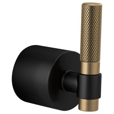 Click here to see Brizo HL933-BLGL Brizo T-Lever Handle Kit for Litze Diverter Trim with Textural Knurling Detail, ADA, Matte Black/Brilliance Luxe Gold - HL933-BLGL