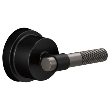 Click here to see Brizo HL6633-BLSL Brizo T-Lever Handle Kit for Litze Thermostatic Valve Trim with Textural Knurling Detail, ADA, Matte Black/Brilliance Luxe Steel - HL6633-BLSL