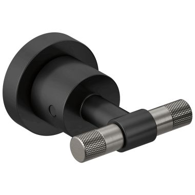 Click here to see Brizo HL70433-BLSL Brizo T-Lever Handle Kit for Litze Two Handle Wall Mount Tub Filler, ADA, Matte Black/Brilliance Luxe Steel - HL70433-BLSL