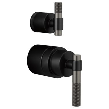 Click here to see Brizo HL75P33-BLSL Brizo Litze Pressure Balance Valve Trim Handle Kit - T-Lever, Matte Black/Brilliance Luxe Steel - HL75P33-BLSL