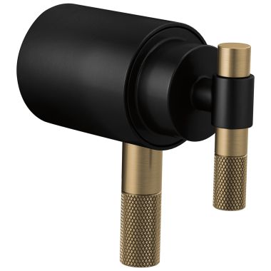Click here to see Brizo HL6033-BLGL Brizo Litze T-Lever Handle Kit with Textural Knurling Detail for Litze Thermostatic Valve Trim , ADA, Matte Black/Brilliance Luxe Gold - HL6033-BLGL