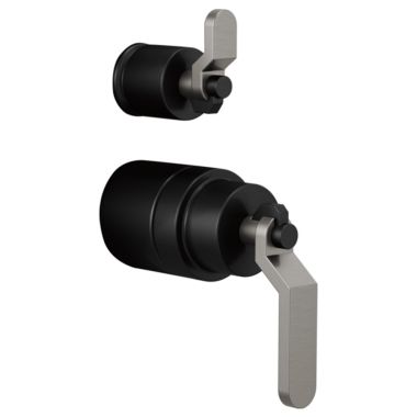 Click here to see Brizo HL75P34-BLSL Brizo Litze Industrial Lever Handle Kit for T75P535-LHP and T75P635-LHP, Matte Black/Brilliance Luxe Steel - HL75P34-BLSL 