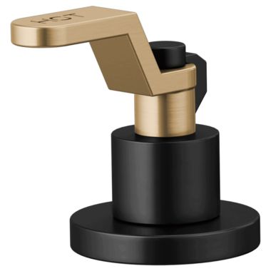 Click here to see Brizo HL5334-BLGL-NM Brizo Industrial Lever Handle Kit for Litze Widespread Lavatory Faucet, ADA, No Mark, Matte Black/Brilliance Luxe Gold - HL5334-BLGL-NM