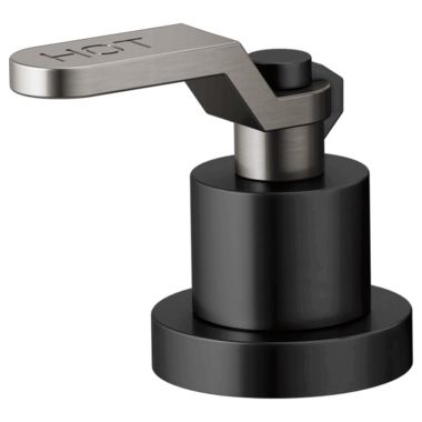 Click here to see Brizo HL634-BLGL Brizo Industrial Lever Handle Kit for Litze Roman Tub Faucet with Hot and Cold Debossed Letters, ADA, Brilliance Matte Black/Luxe Gold - HL634-BLGL