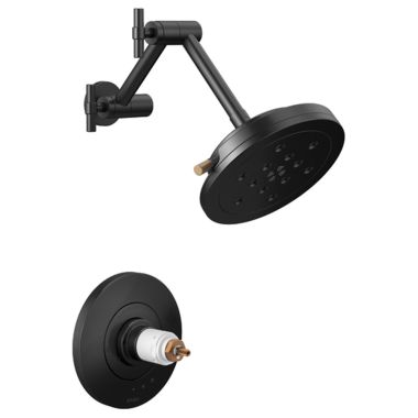 Click here to see Brizo T60235-BLGLLHP Brizo Litze TempAssure Thermostatic Shower Faucet with Multi-Function Showerhead, Less Handles, 1.75 GPM, Matte Black/Brilliance Luxe Gold - T60235-BLGLLHP