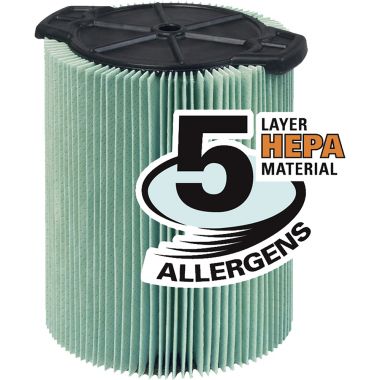 Click here to see Ridgid 97457 Ridgid VF6000 HEPA Material, 5-Layer Allergen Filter - 97457