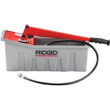 Click here to see Ridgid 50557 Ridgid 1450 Pressure Test Pump, 38 cm3 Volume/Stroke, Two-Stage Lever Action - 50557