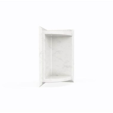 Click here to see Swanstone SS07211.221 SWANSTONE SS07211.221 CARRARA SWANSTONE CORNER SOAP SHELF - SET OF TWO - 5-3/4 x 11