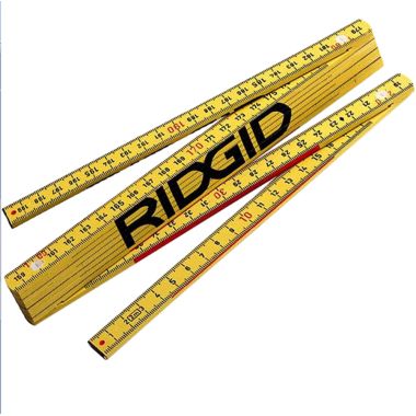Click here to see Ridgid 73365 Ridgid 73365 Model 1619 6' Outside Reading Fiberglass Folding Ruler