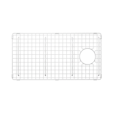 Click here to see Rohl WSGALUM3019WSWH Rohl Wire Bottom Grid with Plastic Feet for ALUM3019WS Kitchen Sink, White - WSGALUM3019WSWH
