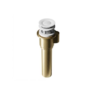 Click here to see   Rohl Victoria+Albert Intellidrain Push Drain for V&A Bathtubs without Overflow Hole, White - K36EWH