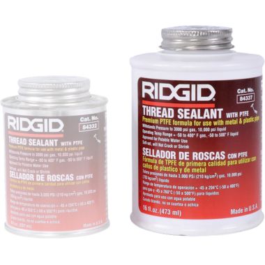 Click here to see Ridgid 84337 Ridgid 84337 1 Pint Can of White Thread Sealant With Non-Stick Teflon