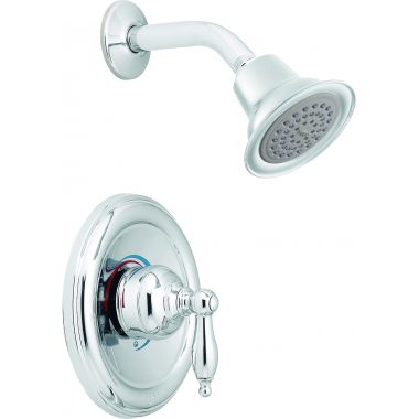 Click here to see Moen T2152 Moen Brantford Posi-Temp Single-Handle Shower Faucet, One-Function, 2.5 GPM, Lever Handle, Chrome - T2152