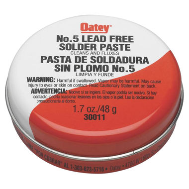 Click here to see Oatey 30011 Oatey 30011 No. 5 Paste Flux, 1.7 oz, Solid, Yellow