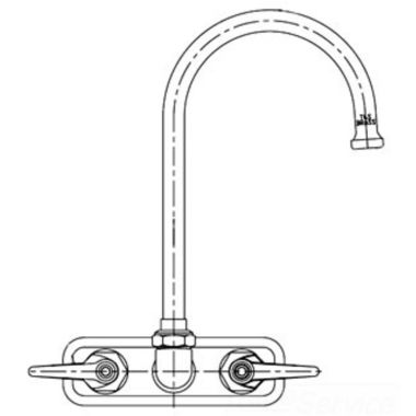 Click here to see T&S Brass B-1145 T&S Brass B-1145 Workboard Faucet, Wall Mount, 3-1/2