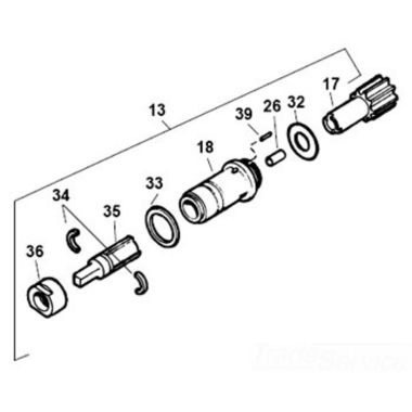Click here to see Ridgid 39325 Ridgid 39325 Shaft, Pinion 161