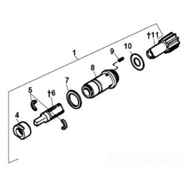 Click here to see Ridgid 39360 Ridgid 39360 Shaft, Pinion 141
