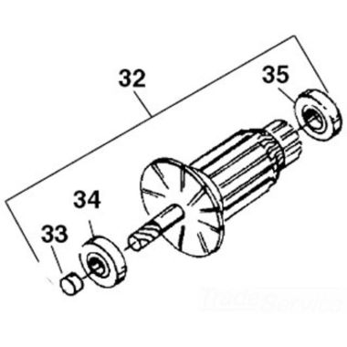 Click here to see Ridgid 99235 Ridgid 99235 Armature Assembly 115 Volt